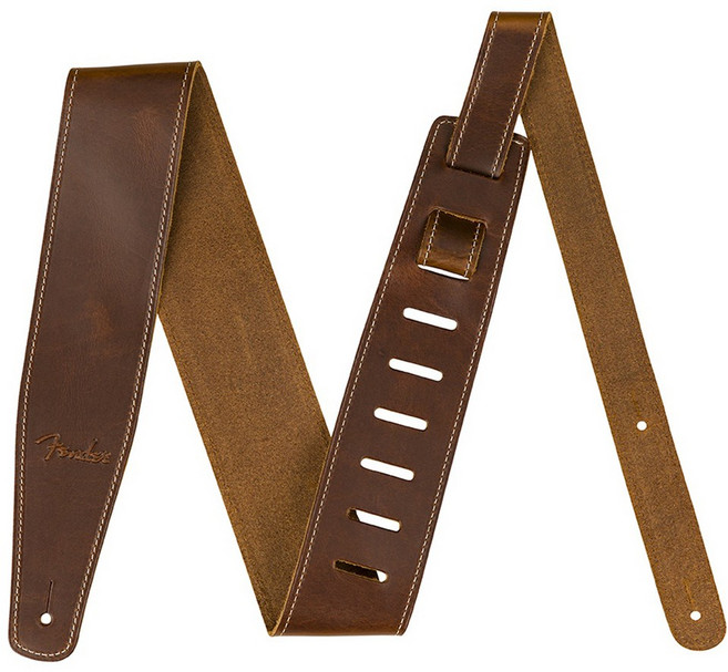 펜더 브로큰 인 레더 기타 스트랩 6.35cm 탄, 1개