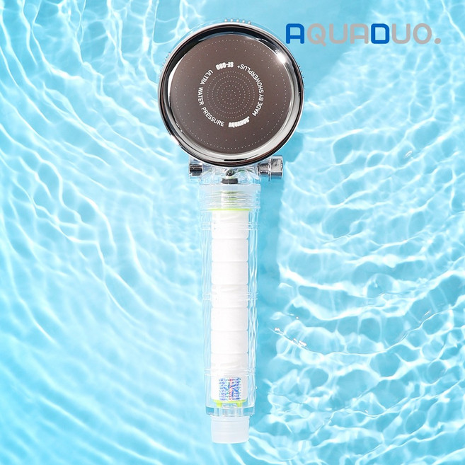 아쿠아듀오 SF-980 온오프 필터 샤워기 헤드 클리어, 1개