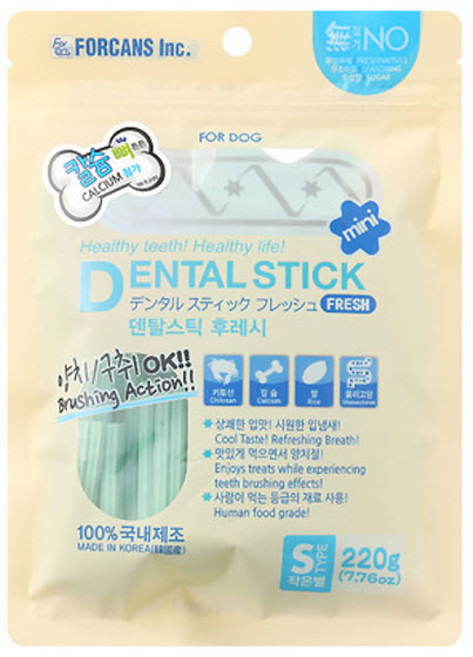 포켄스 덴탈스틱S(작은별)220g 3종, 칼슘, 1개