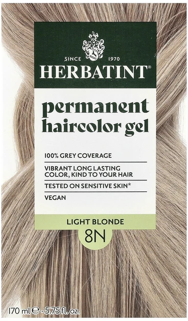 Herbatint 영구 염색 젤 8N 라이트 블론드 135ml (4.56fl oz), Herbatint영구염색젤8N라이트블론드135ml456, 1개 - 쿠팡