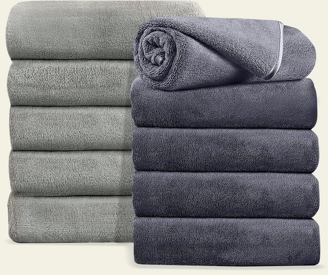 PPEAT 영국 황실호텔 수건 60수 코마사 타월 집들이 선물 세면 타월 집들이 여행용 세면도구 수건 10장 고급 타올, 10개, 골고루