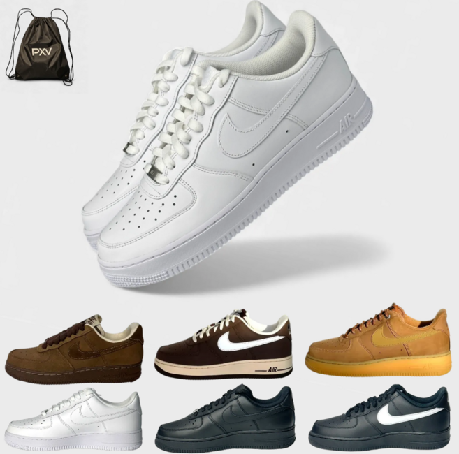 나이키 에어포스 1 07 로우 올백 올검 검흰 된장 카카오 PXV짐색포함