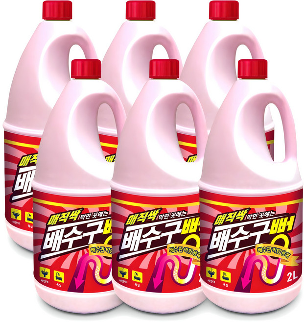 매직싹 배수구뻥, 2L, 6개