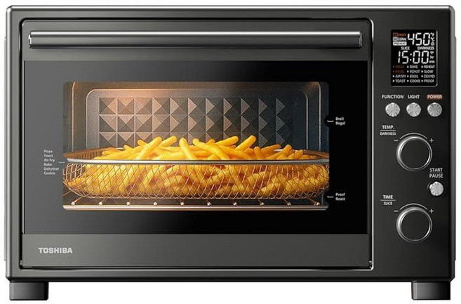 TOSHIBA ChefFry 34QT / 32L 에어 프라이어 토스터 오븐 콤보 12-in-1 대류 조리대 오븐 스테인리스 스틸