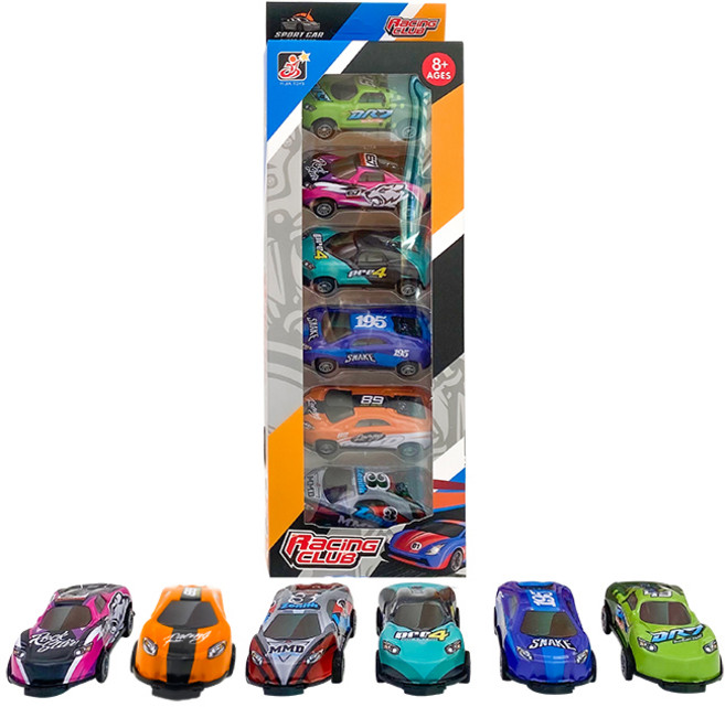 크앤비 360도회전 미니자동차 세트, 자동차세트(6개), 1개