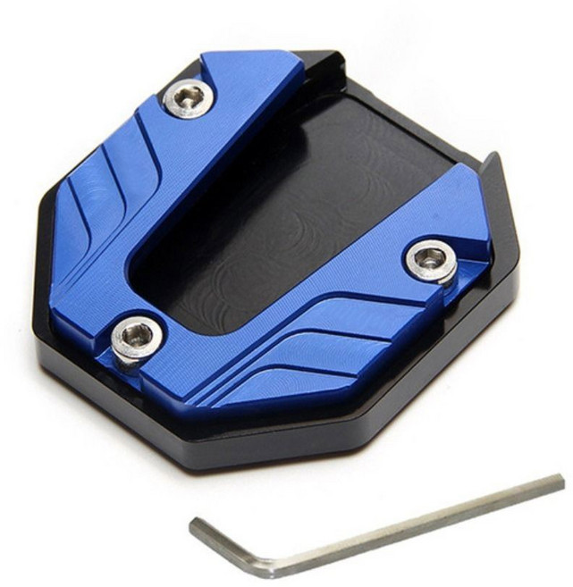 사이드 스탠드 대형 발 패드 확장 오토바이 킥 주차 플레이트 베이스, 1개