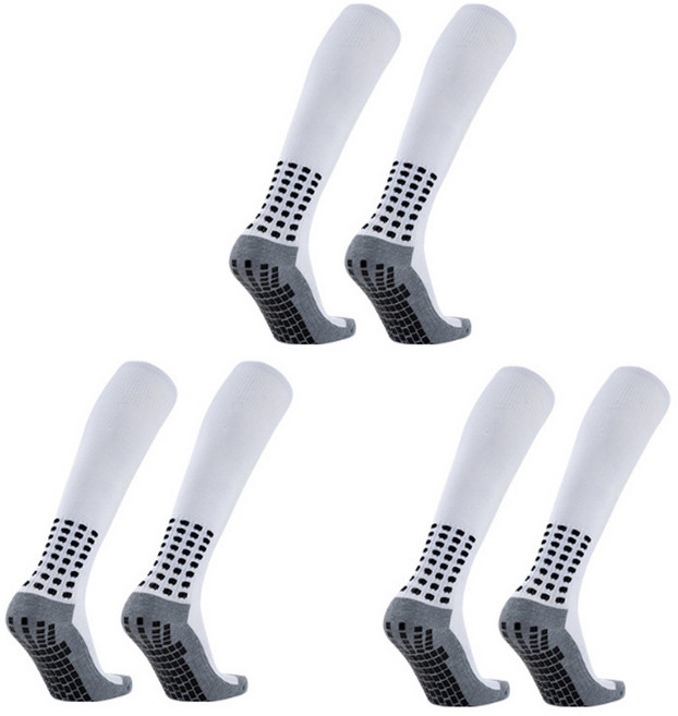 아웃도어랩 장목 논슬립 스포츠양말 축구 양말 스타킹, 3개, 화이트