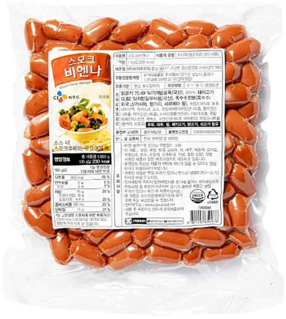 CJ씨푸드 스모크비엔나 1kg, 1개