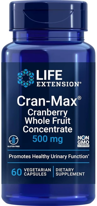 라이프익스텐션 Cran-Max 크랜베리 통과일 농축액 500mg 60 베지캡슐, 2개, 60정 - 쿠팡