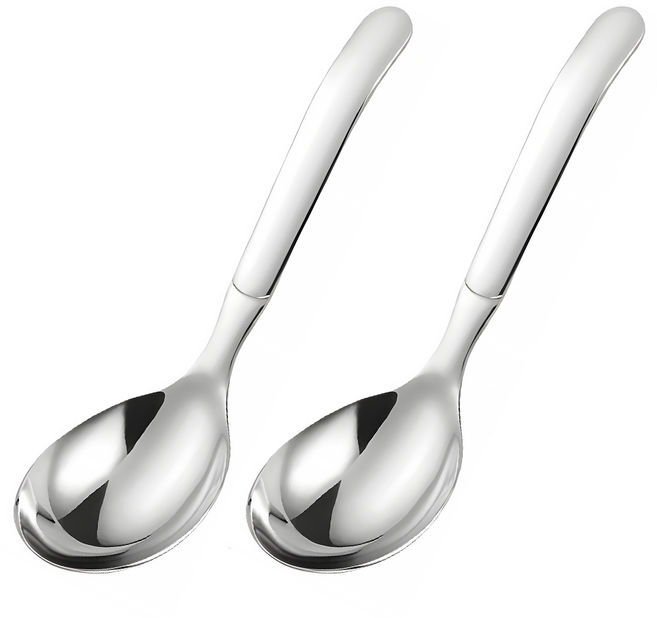 리브문 316 스텐 넓은 스푼, 2개, 실버