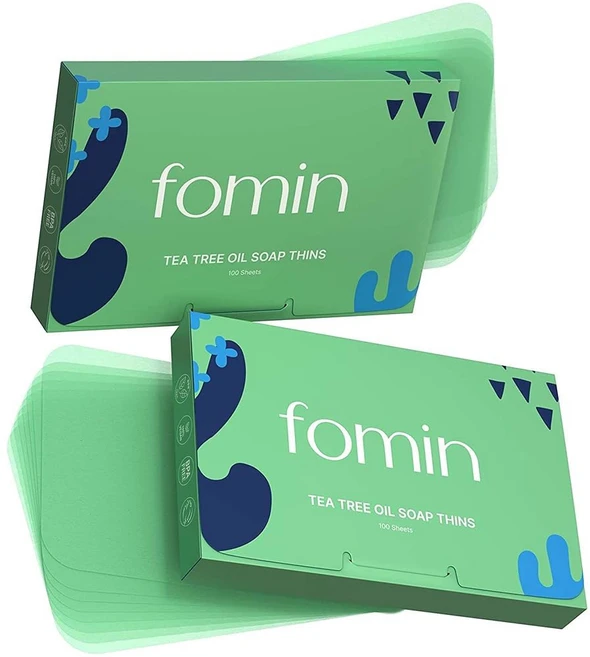 FOMIN - 손 씻기용 항균 종이 비누 시트 100매 라벤더 휴대용 여행용 용해 가능한 캠핑 미니, 2_Tea Tree (Pack of, 1 - 쿠팡