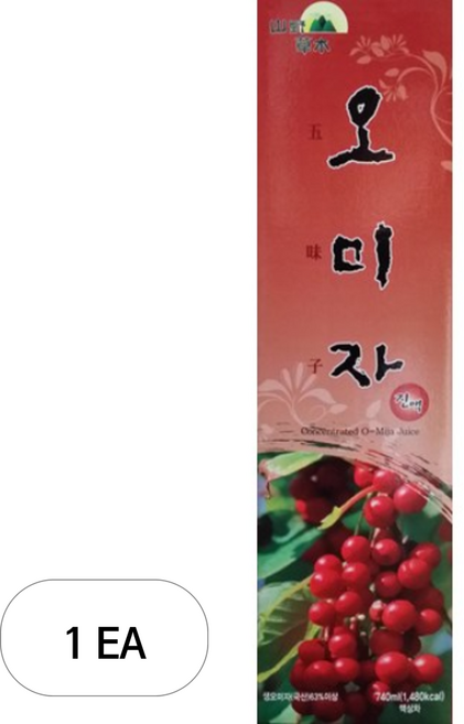 농본 산야초목 오미자진액, 740ml, 1개, 1개입, 740mg