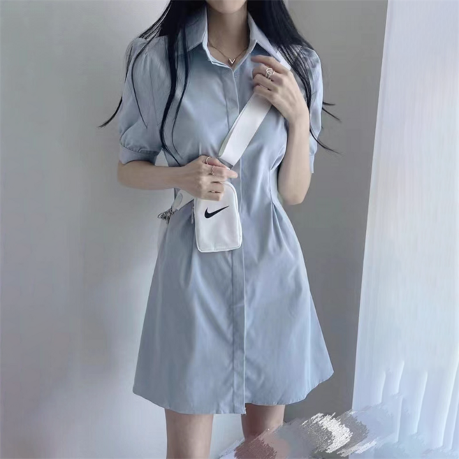 봄여름 심플 polo로넥 셔츠 오피스룩 원피스