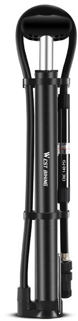 웨스트바이킹 자전거 펌프 공기주입기 휴대용 미니 용품, YP1122 펌프 블랙, 1개