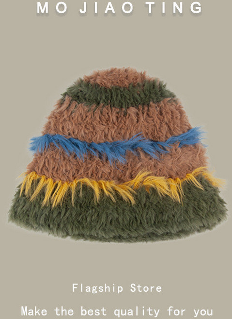 毛絨漁夫帽 秋冬保暖針織帽 大頭圍適用