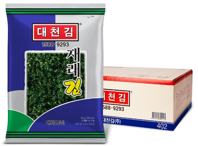대천김 재래김 20봉 (20봉 x1세트)/조미김/전장김, 1박스