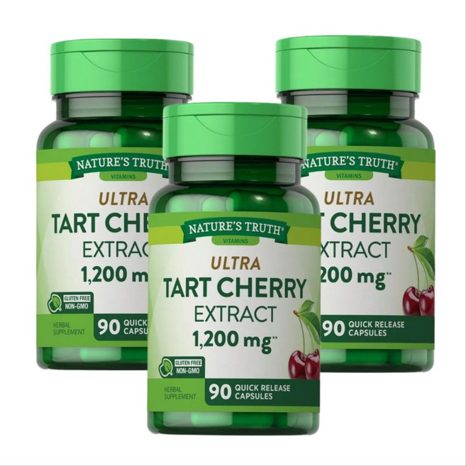 네이처스트루스 울트라 타트체리 추출물 1200mg 90캡슐 X 3통 빠른방출캡슐