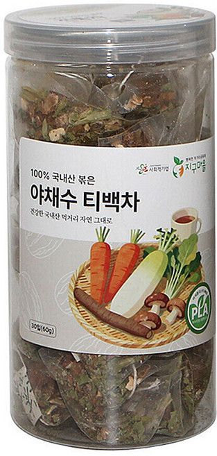 지구마을 생분해필터 PLA 전통차 삼각티백 야채수 티백차, 2g, 1개, 30개입