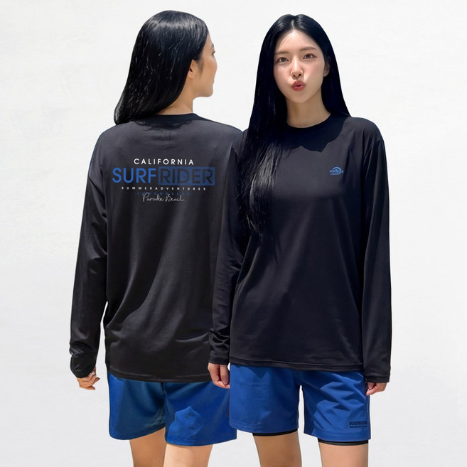 서프라이더 여성 상하의 2장세트 래쉬가드+레깅스반바지 자외선차단 체형커버 루즈핏 빅사이즈 5color /SURFRIDER