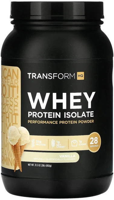 TransformHQ 분리유청단백질 바닐라 맛 882g(2lb) TransformHQ (트랜스폼HQ), TransformHQ, 분리유청단백질, 바닐라 맛, 8 - 쿠팡