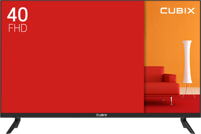 큐빅스 40인치 FHD TV 101cm LED TV 스탠드형 벽걸이 가능 자가 설치 방문 설치, 상하좌우 브라켓, 40 FHD TV, 고객직접설치, 벽걸이형, 101cm/(40인치)