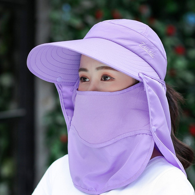 자외선차단 여름 얼굴 햇빛가리개 여성 농사 밭일 그늘막 과수원 모내기 농모 일 작업 등산 낚시 캐디 모자마스크 돌돌이 썬바이저 썬캡 모자