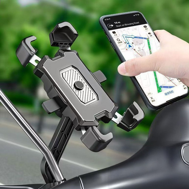 위들리 자전거 핸드폰 거치대, 1개, 블랙 백미러형