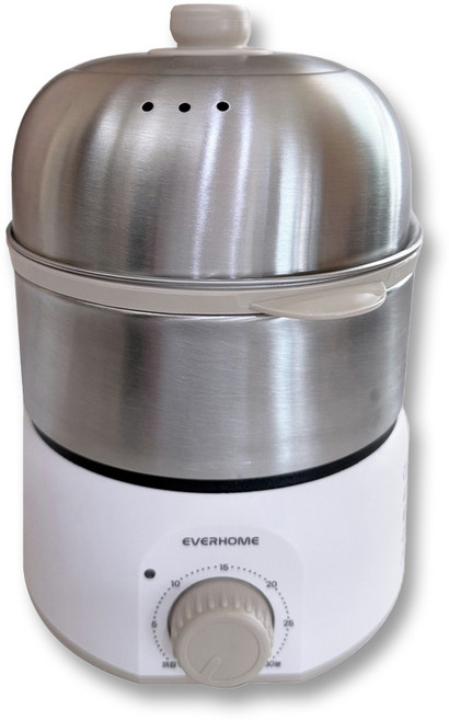 에버홈 올스텐 2단 찜기 매일찜 계란찜기 30분 타이머 스팀 전기찜기 EV-EC7000, 올스텐 2단찜기EV-EC7000