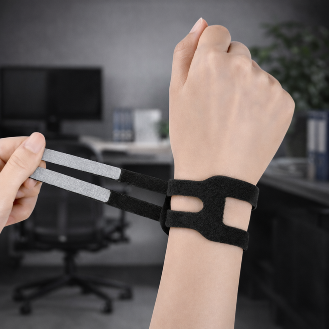 윈가드 TFCC 손목 보호대 스트랩 1+1 새끼손가락 쪽 손목 통증 아대 척측지지대, 2개, 블랙