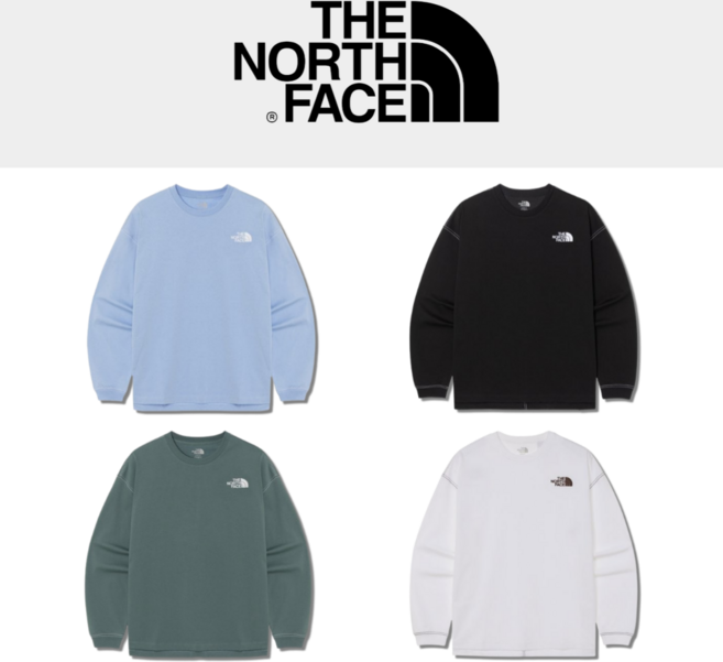 국내매장 정품(백화점) 노스페이스 긴팔 남성용 긴팔티셔츠 간절기 단체복 직원복