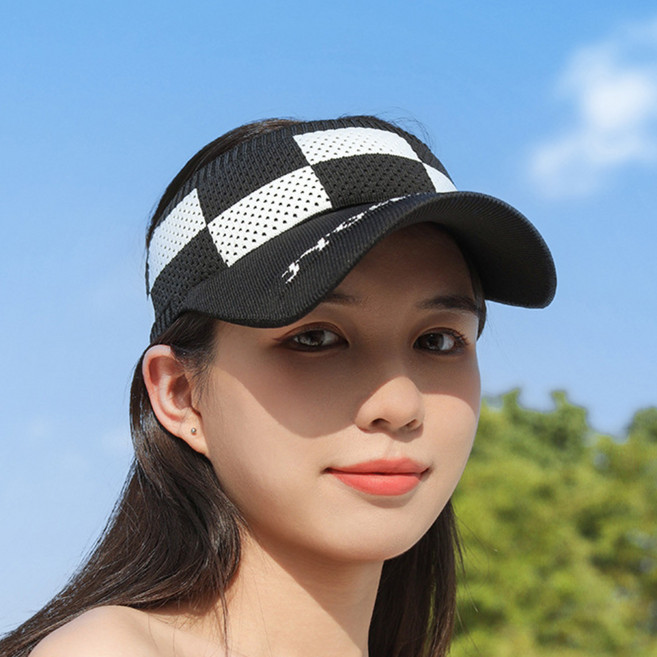 미니멀미 여성 골프 테니스 모자 여름 썬캡, 블랙