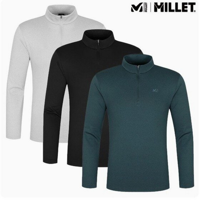 밀레 밀레 24FW 남성 간절기 기모집업 티셔츠 MITFT401_BP