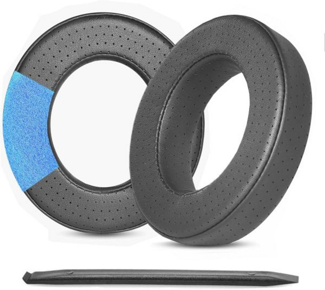 TaiZiChangQin Clear MG 이어패드 교체용 Focal Elegia Utopia Stellia Elex Celestee 헤드폰 호환 천공 처리된 단백질 가죽 블랙, TaiZiChangQin Clear MG 이어패드 교체