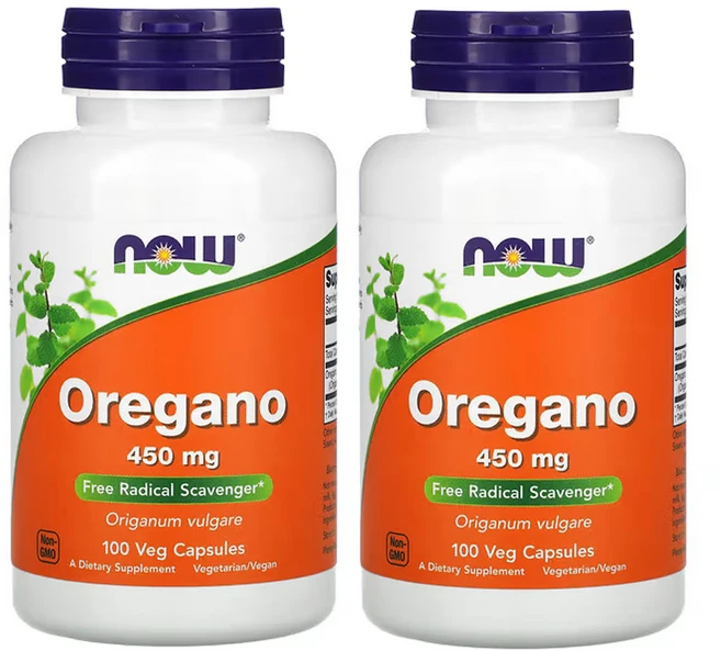 1+1 나우푸드 오레가노 450mg 100베지 캡슐, 100정, 2팩 - 쿠팡