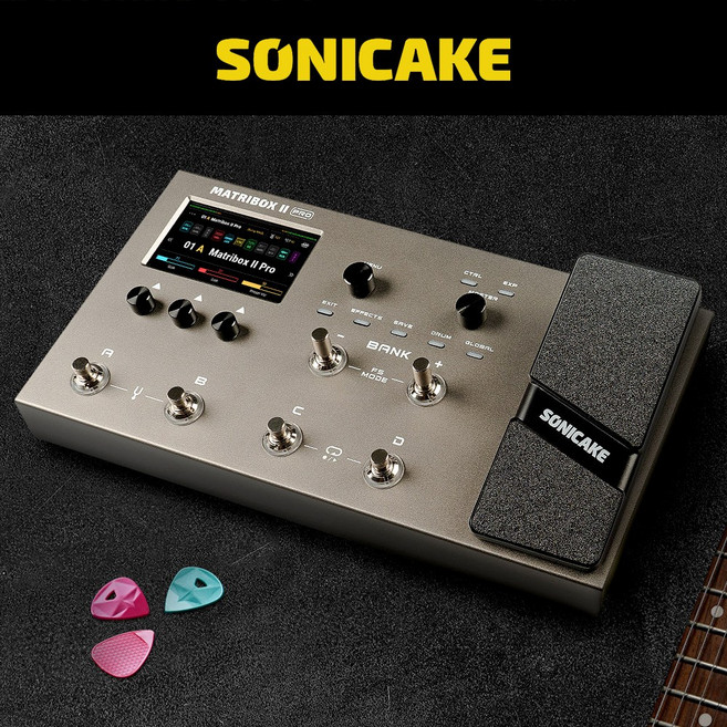 Sonicake Matribox II Pro 소니케이크 메트리박스 QME-200 기타 베이스 입문용 이펙터 멀티이펙터 멀티이펙트 프로세서 QME200, 1개