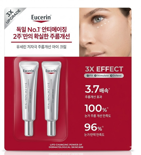 굿픽샵 코스트코 유세린 하이알루론 3X 이펙트 아이크림 눈가 주름개선 저자극 탄력케어+고급 사탕 증정, 1개, 30ml