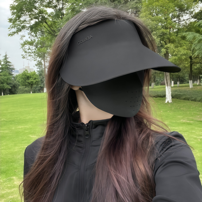 여성용 쿨링 아이스 와이드 경량 썬캡 | 썬바이저 햇빛가리개
