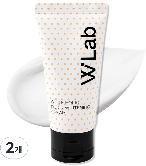 더블유랩 화이트 홀릭 퀵 화이트닝 크림, 50ml, 50ml, 2개 - 쿠팡