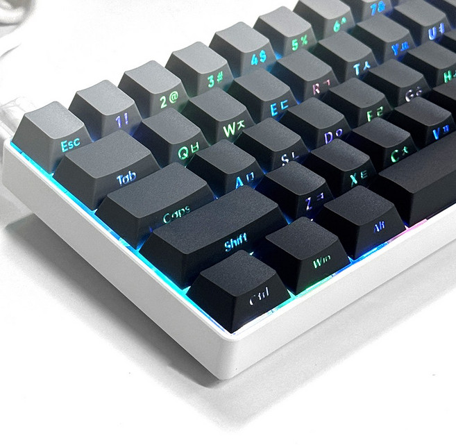 그라데이션 다크 한글키캡 측각 CHERRY 프로파일 PBT 이중사출, 그라데이션 한글 키캡