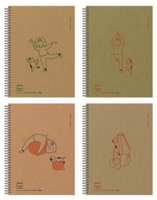 아이비스 만화지 연습장 4종 세트 IL11857, 그린, 오렌지, 네이비, 레드, 1세트