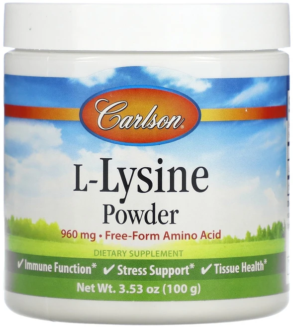 Carlson L-라이신 아미노산 분말 100g(3.53oz), CarlsonL라이신아미노산분말100g353oz, 1개, 100g - 쿠팡