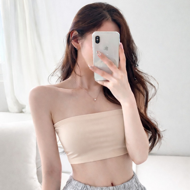 디아쿠아 제인 노와이어 끈없는 심리스 볼륨 튜브탑 브라탑