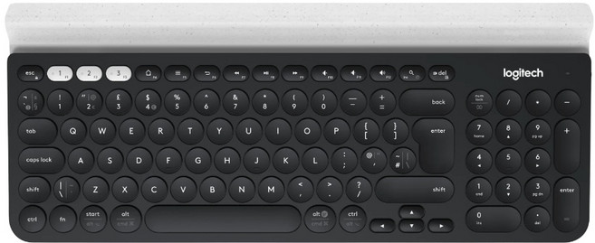 Logitech 羅技 K780 跨平台藍牙鍵盤 多工 無線鍵盤, 黑色, 製造商軸
