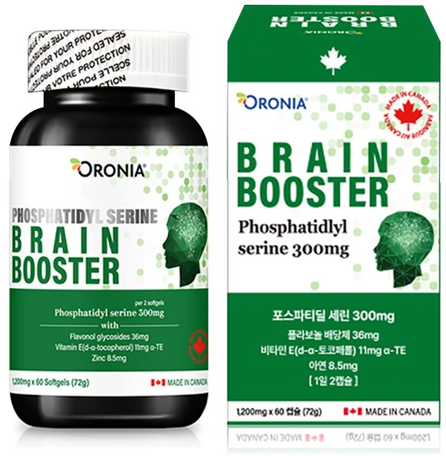 오로니아 포스파티딜세린 브레인 부스터 기억력개선 두뇌 영양제, 60정, 1개 - 쿠팡