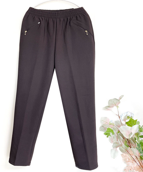 국민할매 국내생산 엄마옷 할머니옷 깨고방 체크 겨울 기모 밴딩바지[SBKM] 겨울바지 몸빼 고무줄바지 요양원옷