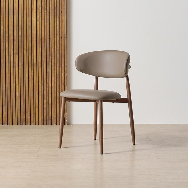 솔리브 실리콘가죽 카페 인테리어 튼튼한 편한 식탁 의자, 초코, 1개