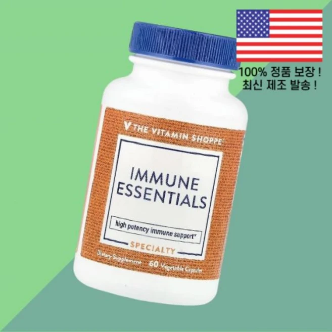 더 더비타민쇼피 바이탈 뉴트리언츠 식물성 베지캡슐 60정 The Vitamin Shoppe Immune Essentials 60 Vegetable Capsules, 더 더비타민쇼피 뉴트리언트 식물성 베지캡슐 60정 Th, 1개 - 쿠팡