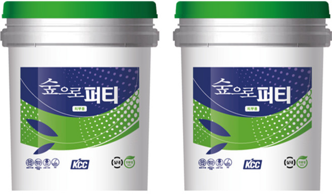 kcc 친환경 수성퍼티 숲으로퍼티 외부용 25kg 백색, 2개