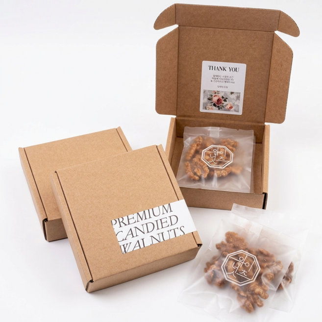 호두정과 답례품 결혼식 조문 인사이동 호두강정 선물 세트 실속형, 1개, 40g