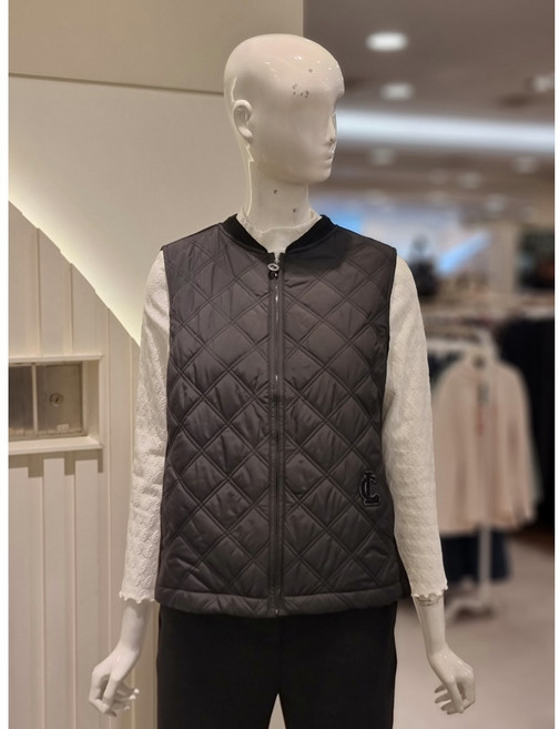 크로커다일레이디 니트카라 패딩 베스트 CLDWVT103